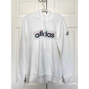 NEW Adidas Women’s Floral White Pullover Sweatshirt Hoodie